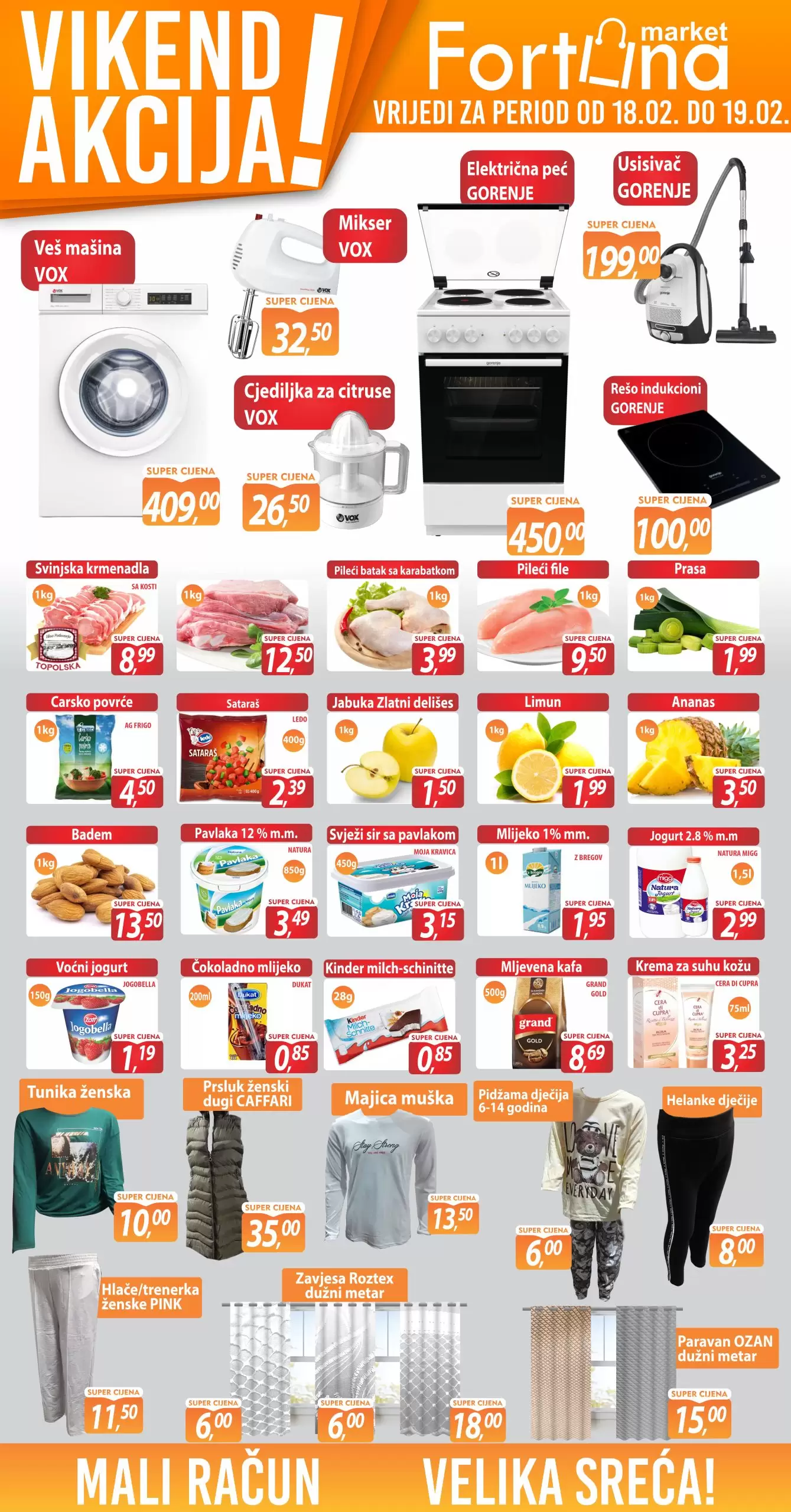 Fortuna vikend akcija 18-19.2.2023. 