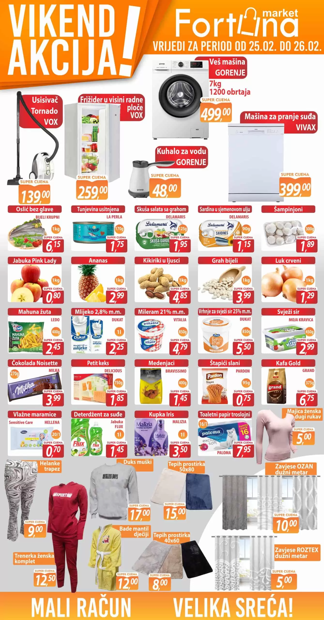 Fortuna vikend akcija 25-26.2.2023.