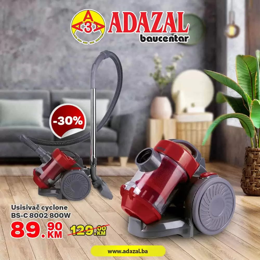 Sniženje 30% na usisivač Cyclone BS-C 8002
