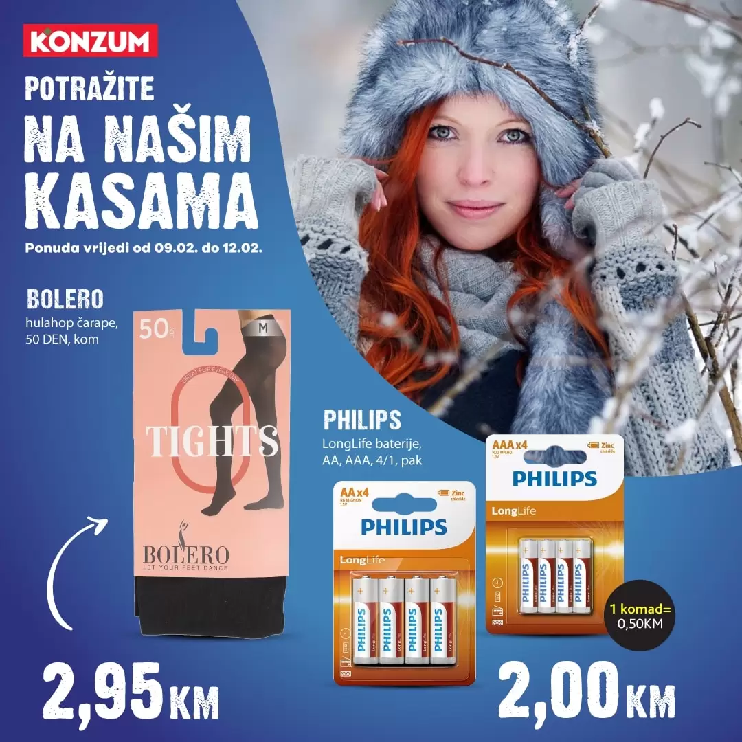 Konzum AKCIJA NA KASAMA 10-12.2.2023.