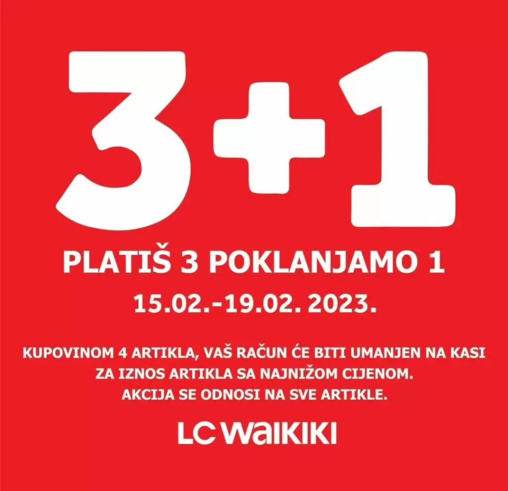 LC Waikiki 3+1 GRATIS!