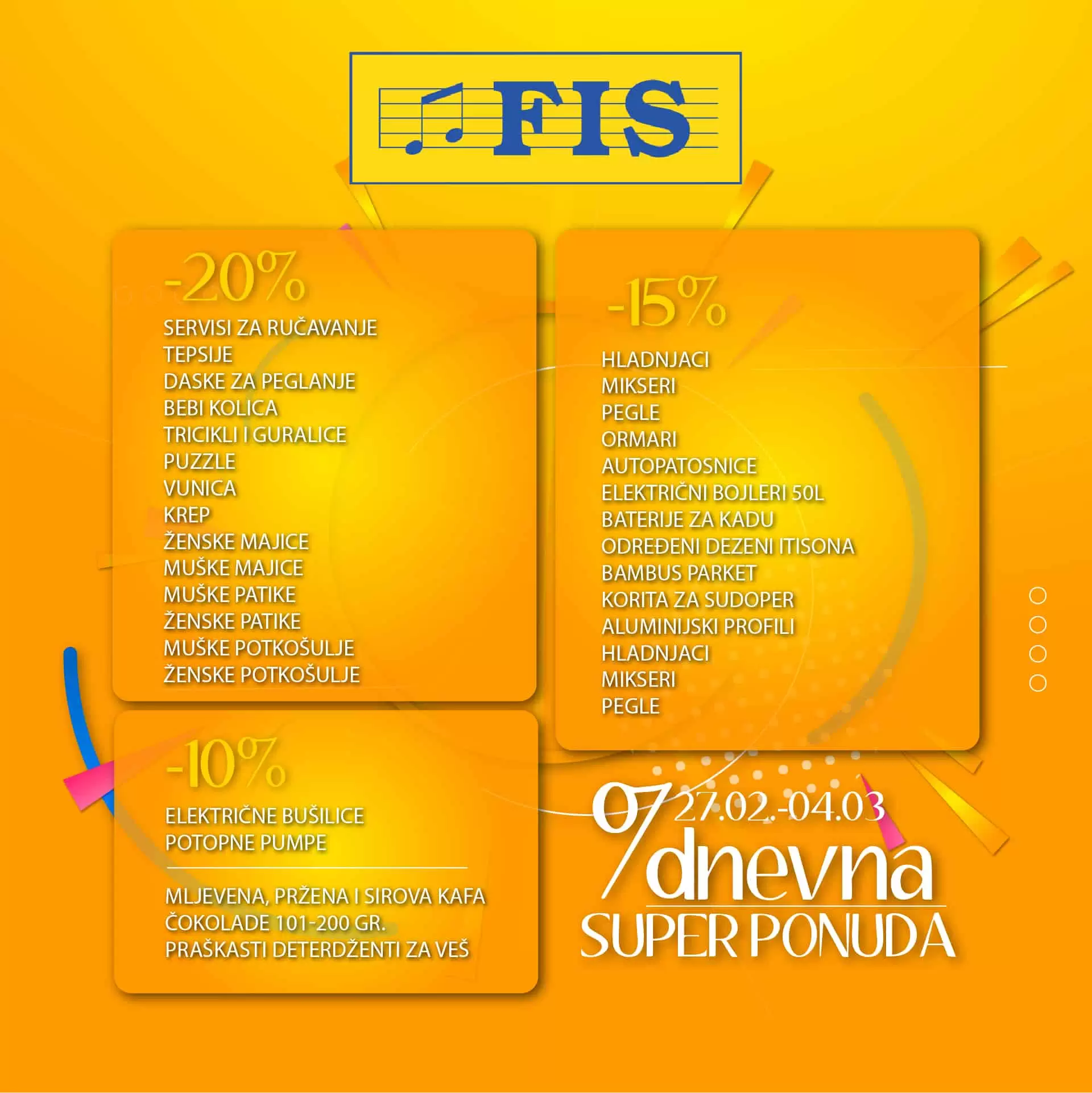 Fis 7 dnevna super ponuda 27.2-5.8.2023.