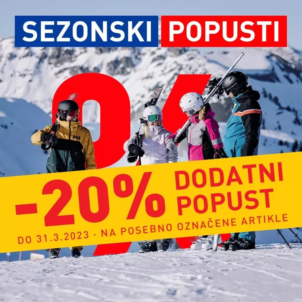 Intersport DODATNI POPUSTI ⇢UŠTEDITE do 31.3.2023.