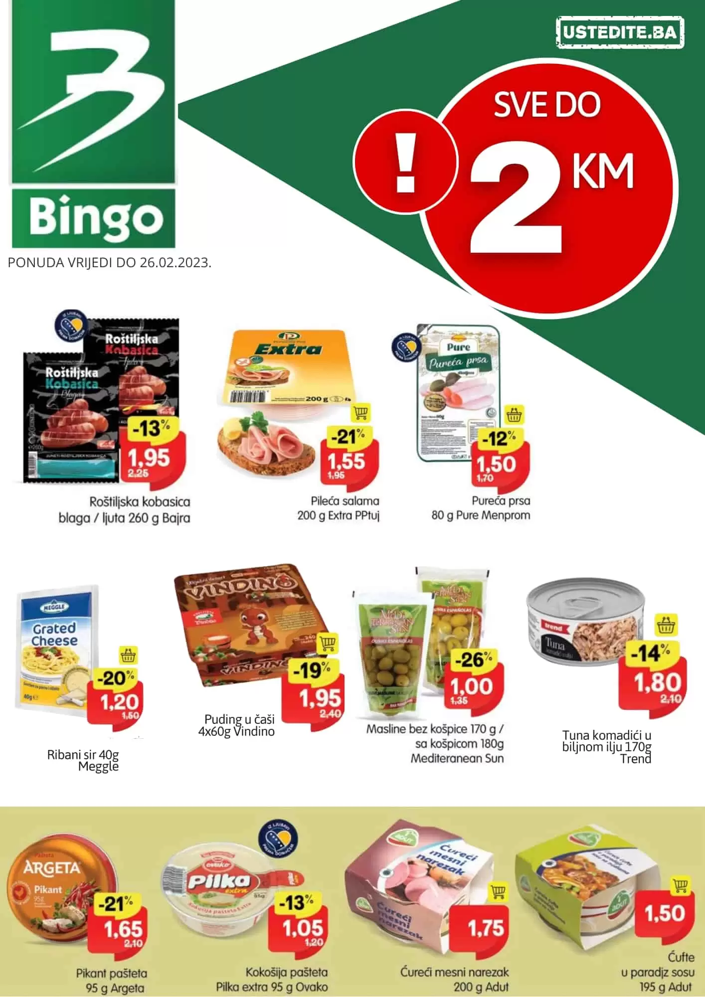 Bingo SVE do 2 KM - akcija do 26.2.2023. 