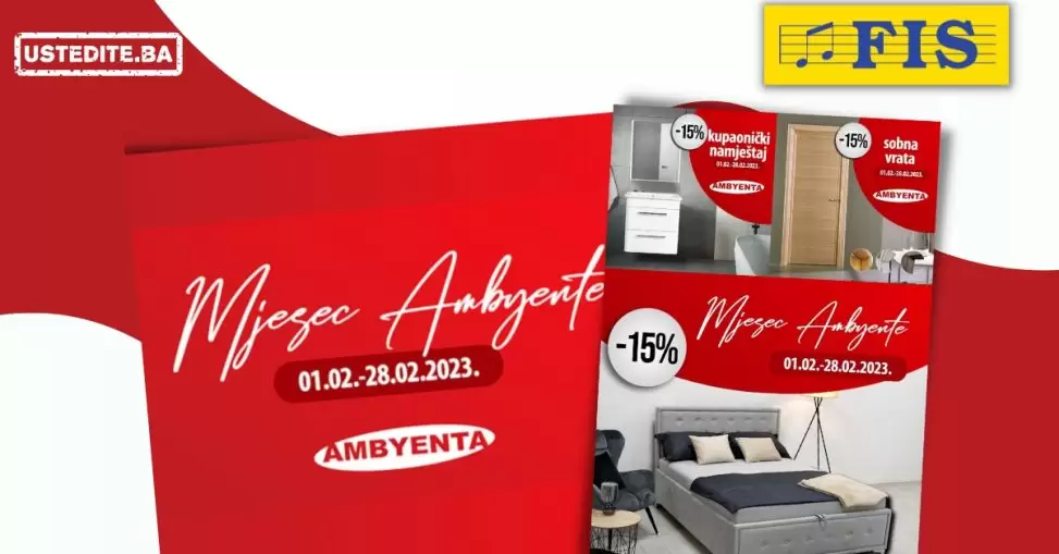 Mjesec Ambyente SNIŽENJE namještaja do 15%