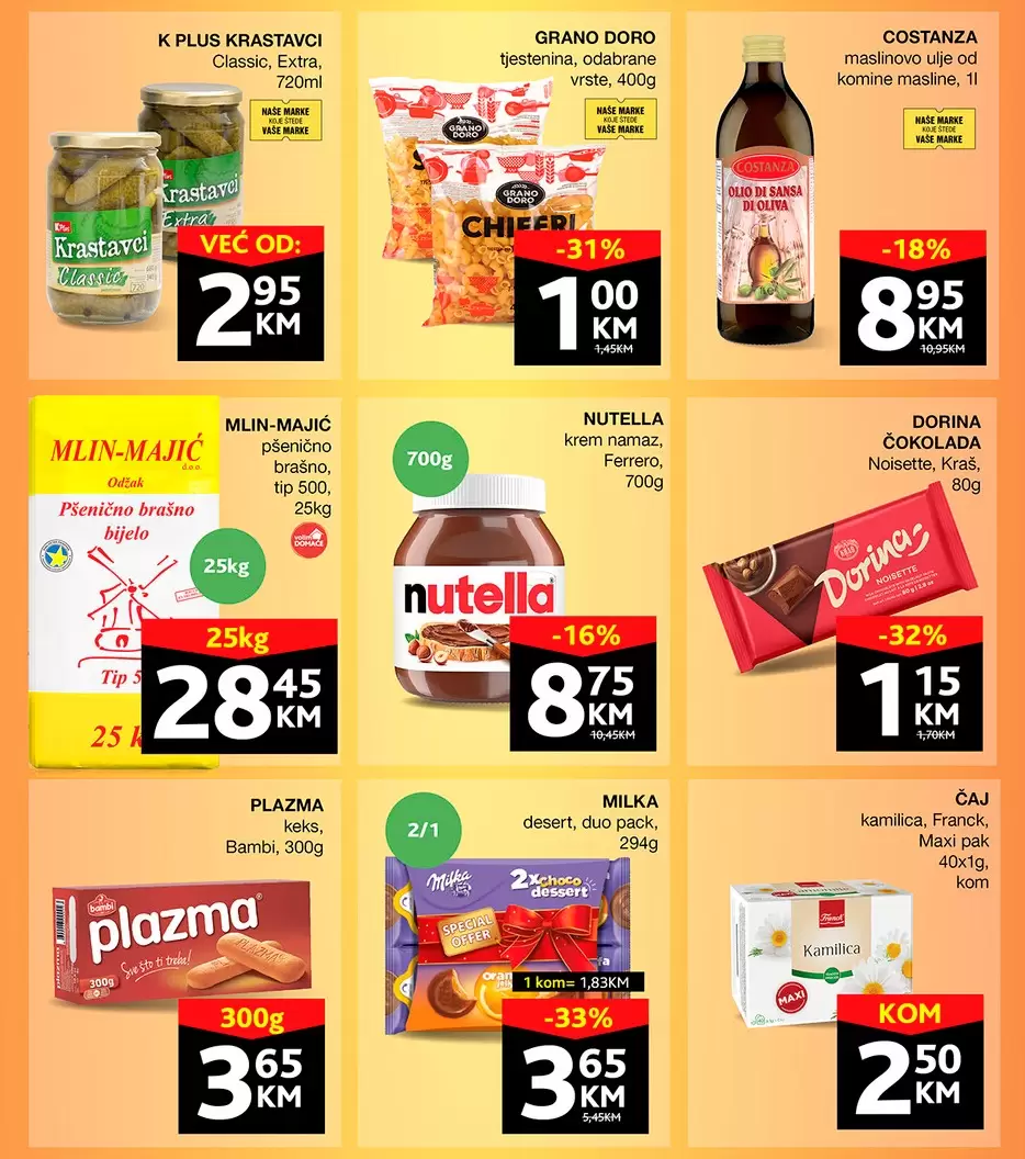 Konzum vikend akcija PROIZVODI U POLA CIJENE - akcija 23-26.2.2023.