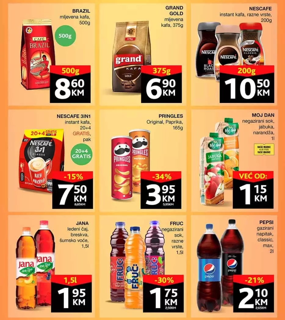 Konzum vikend akcija PROIZVODI U POLA CIJENE - akcija 23-26.2.2023.