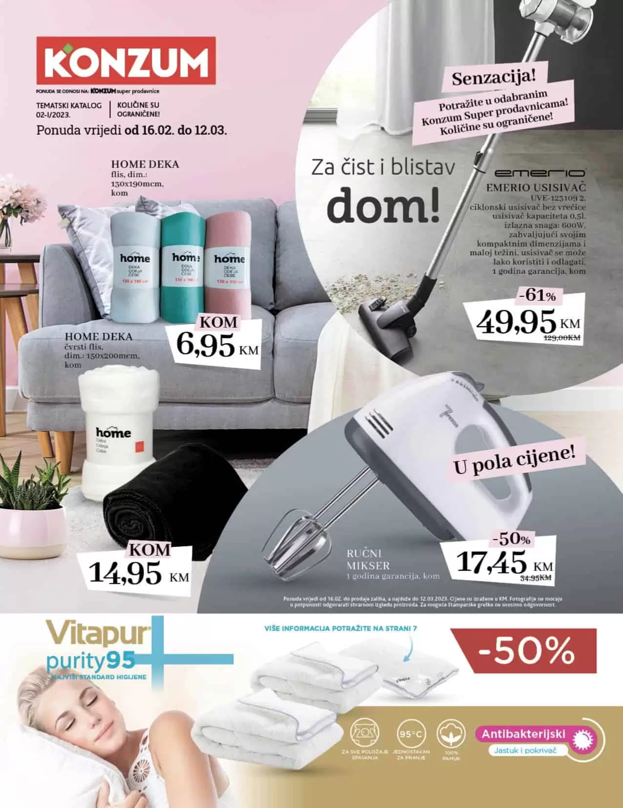 Konzum katalog Sve za dom 16.02- 12.03.2023.