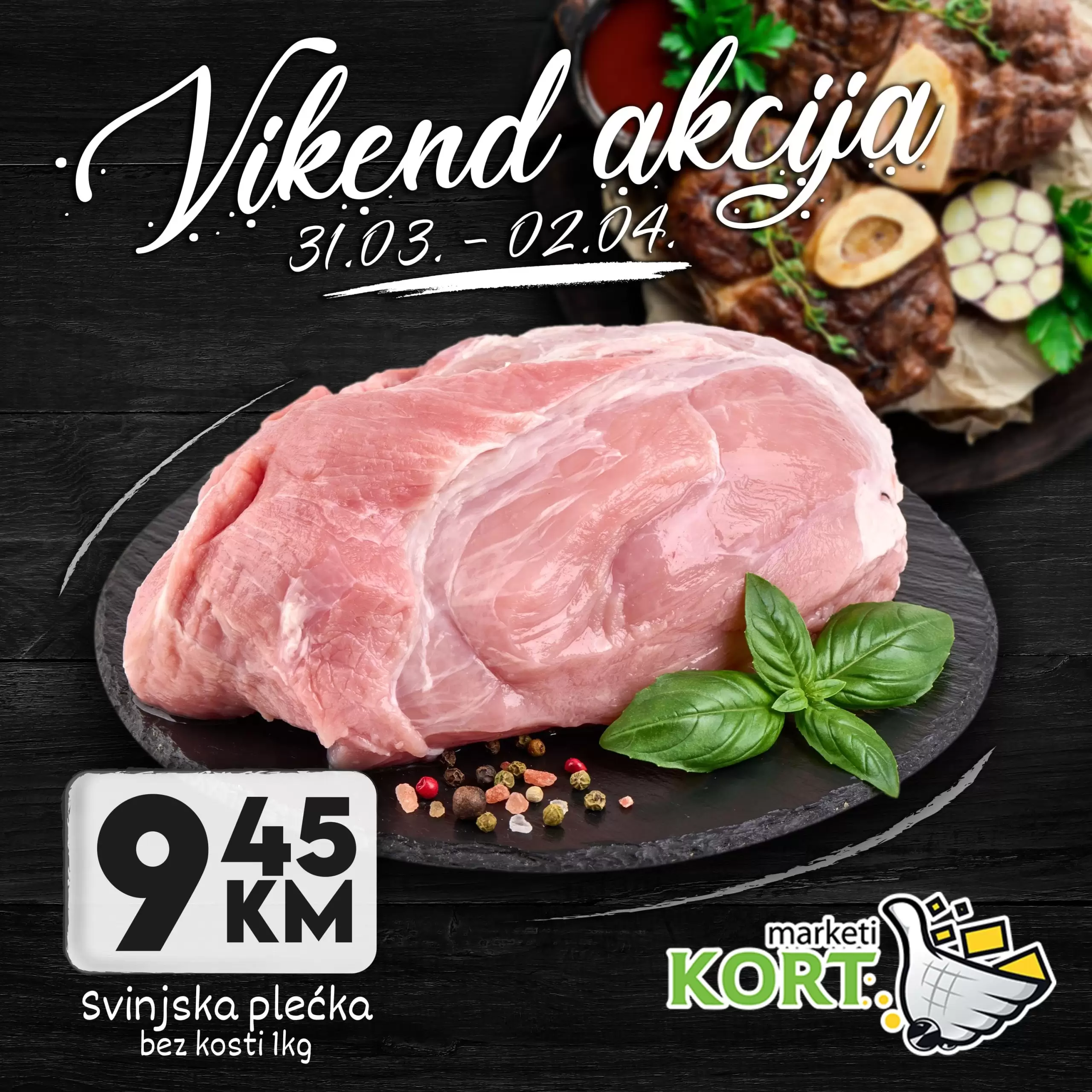 Kort vikend akcija 31.2-2.4.2023.