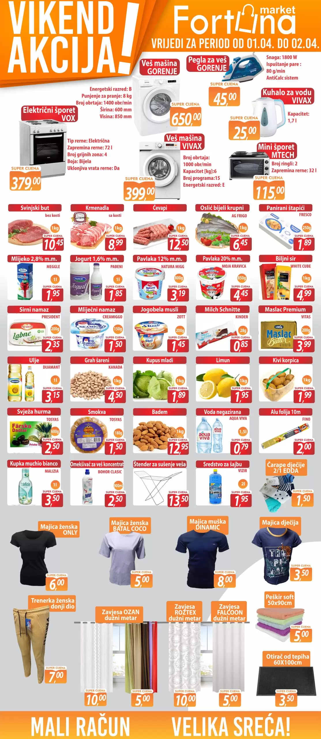 Fortuna vikend akcija 1-2.4.2023. 