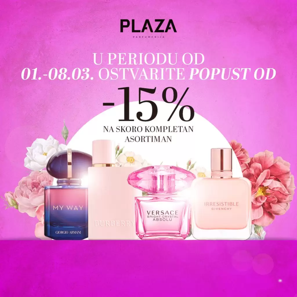Parfumerija PLAZA ⇢Idealan poklon za 8. mart!