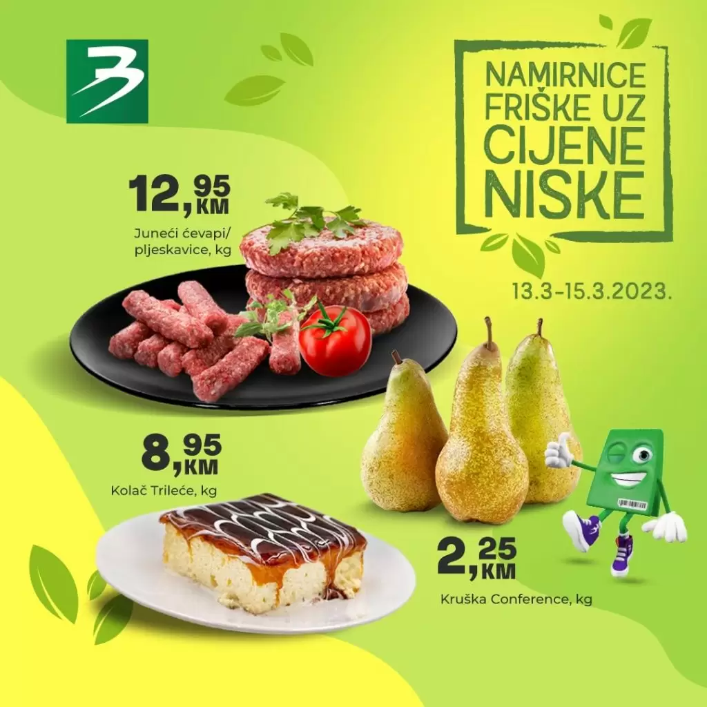 Bingo akcija ⇢Namirnice friške uz cijene niske 13-15.3.2023. 
