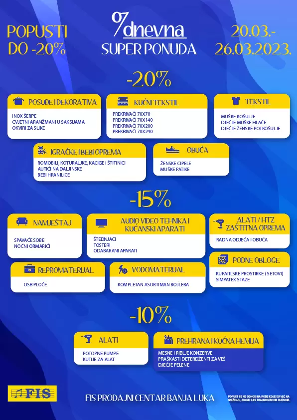 Fis SEDMODNEVNA super ponuda MART 2023 