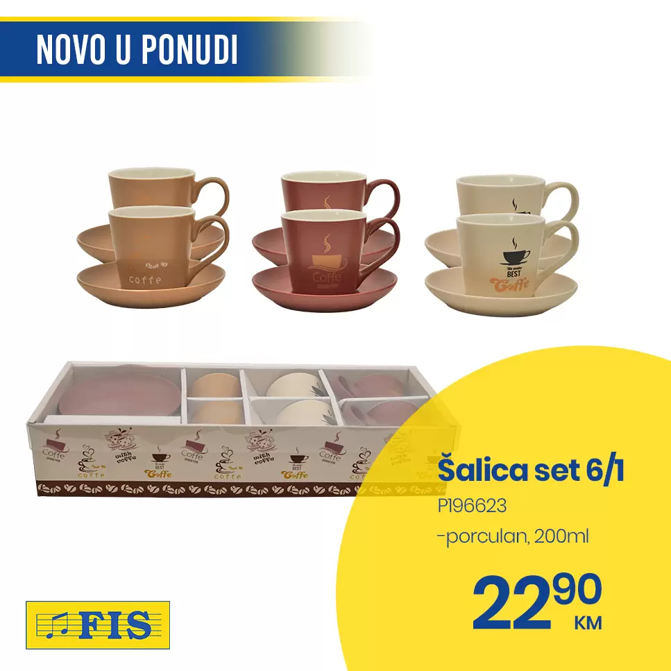 Fis NOVO u ponudi set šoljica!