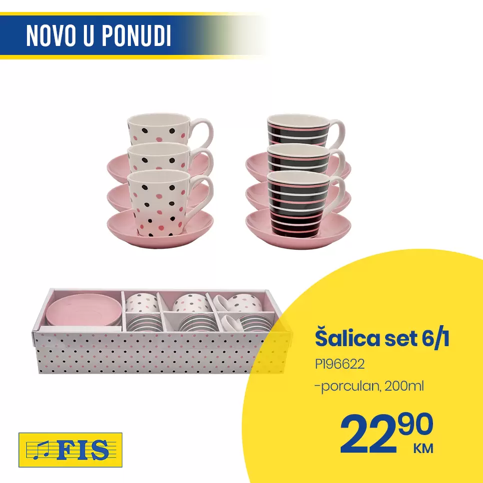Fis NOVO u ponudi set šoljica!