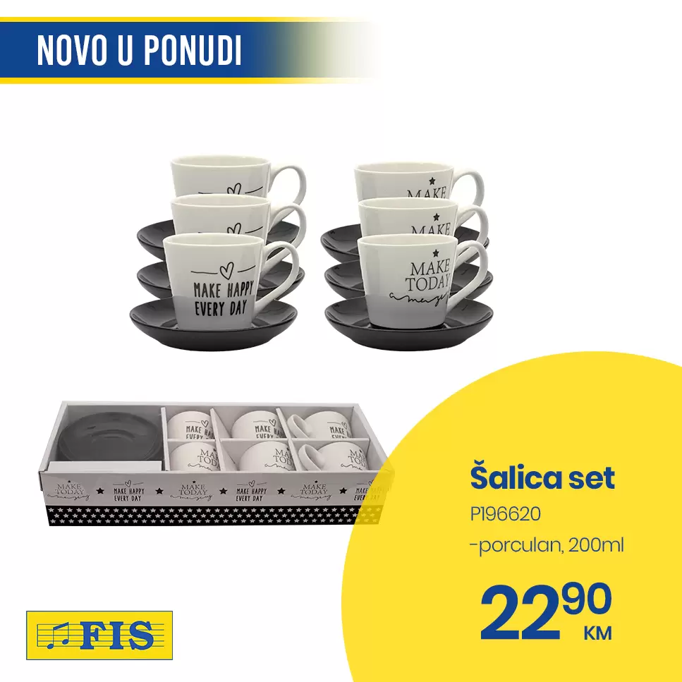 Fis NOVO u ponudi set šoljica!