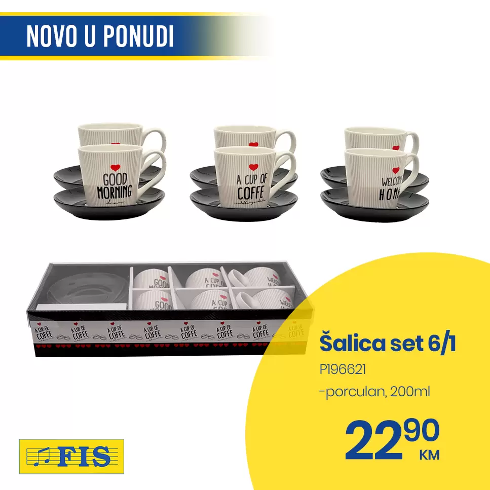 Fis NOVO u ponudi set šoljica!