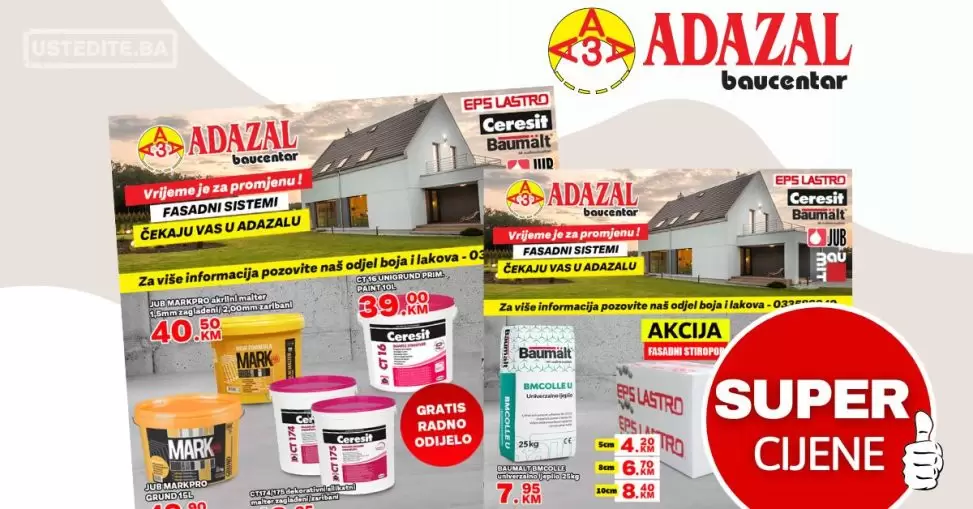 Adazal Proljetna akcija SUPER CIJENE