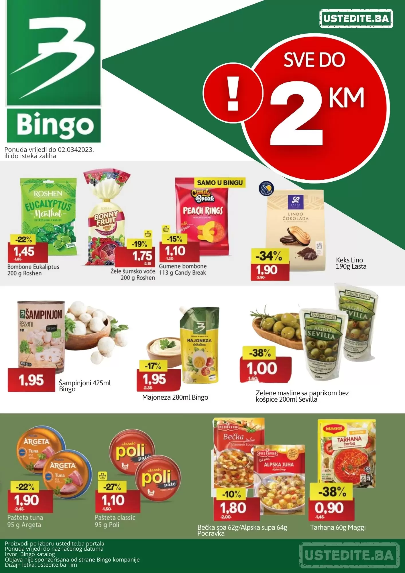 Bingo SVE DO 2 KM akcija do 2.4.2023.