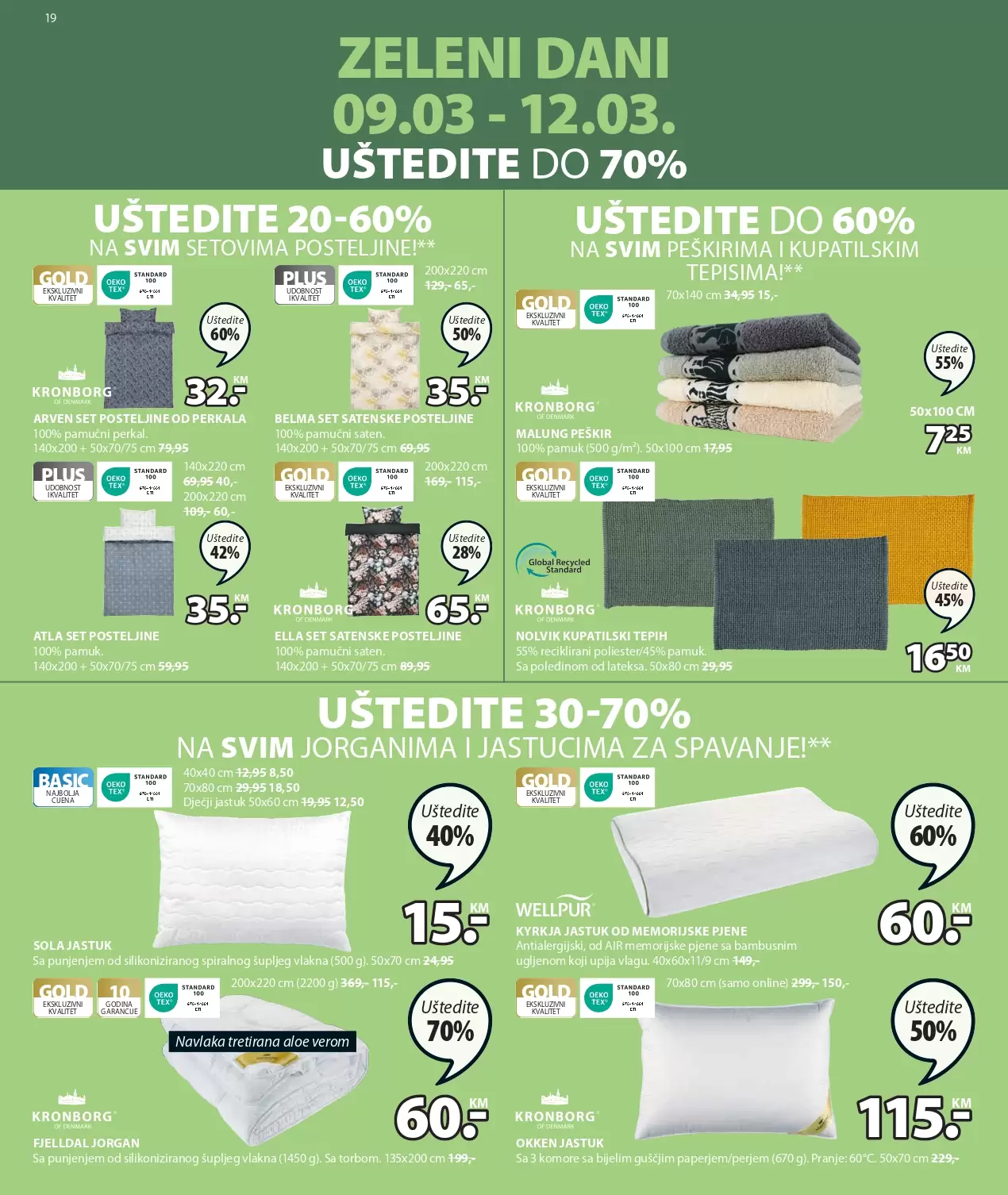 Jysk katalog ZELENI DANI ⇢UŠTEDITE do -70% akcija sniženja 9-22.3.2023.