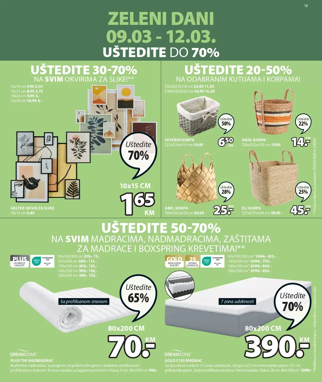 Jysk katalog ZELENI DANI ⇢UŠTEDITE do -70% akcija sniženja 9-22.3.2023.