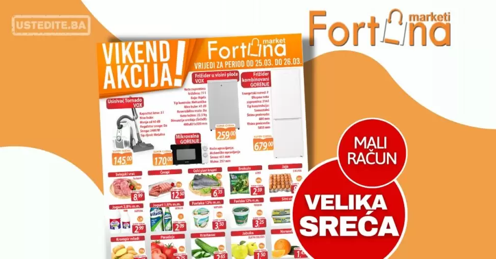 Fortuna vikend akcija 25-26.3.2023.