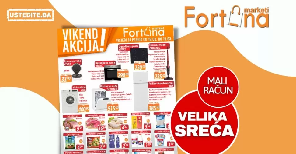 Fortuna vikend akcija 18-19.3.2023.