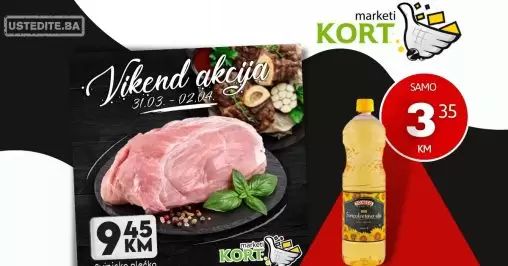 Kort vikend akcija 31.2-2.4.2023.