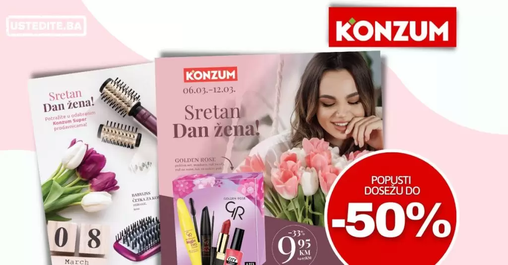 Konzum katalog Sretan DAN ŽENA 6-12.3.2023.