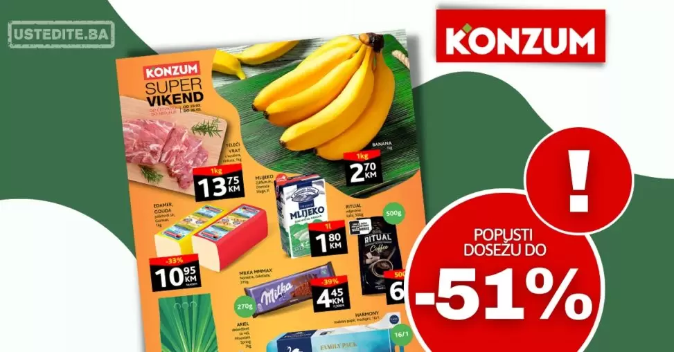 Konzum vikend akcija 22-26.3.2023.