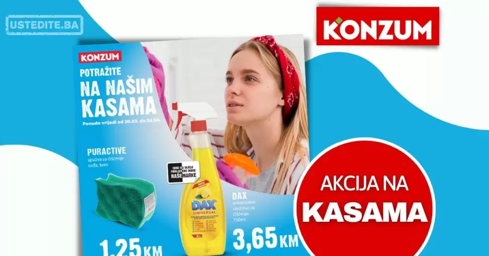Konzum AKCIJA NA KASAMA 30.3-2.4.2023.