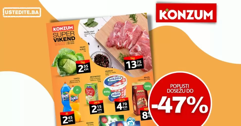 Konzum vikend akcija 16-19.3.2023.