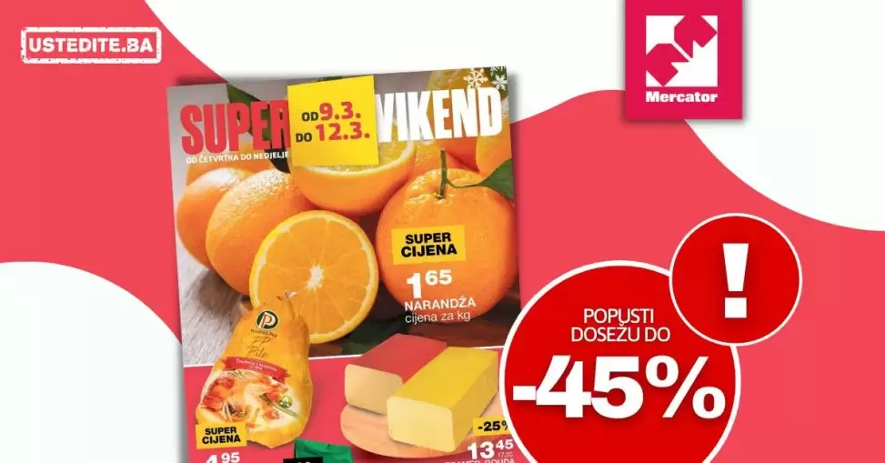 Mercator vikend akcija 9.3.2023.