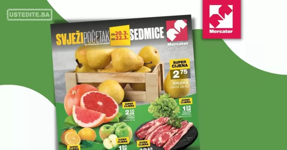 Mercator akcija SVJEŽI POČETAK SEDMICE 20-22.3.2023.