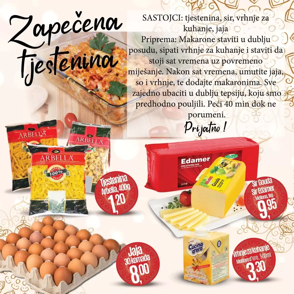 Robo akcija Zapečena tjestenina