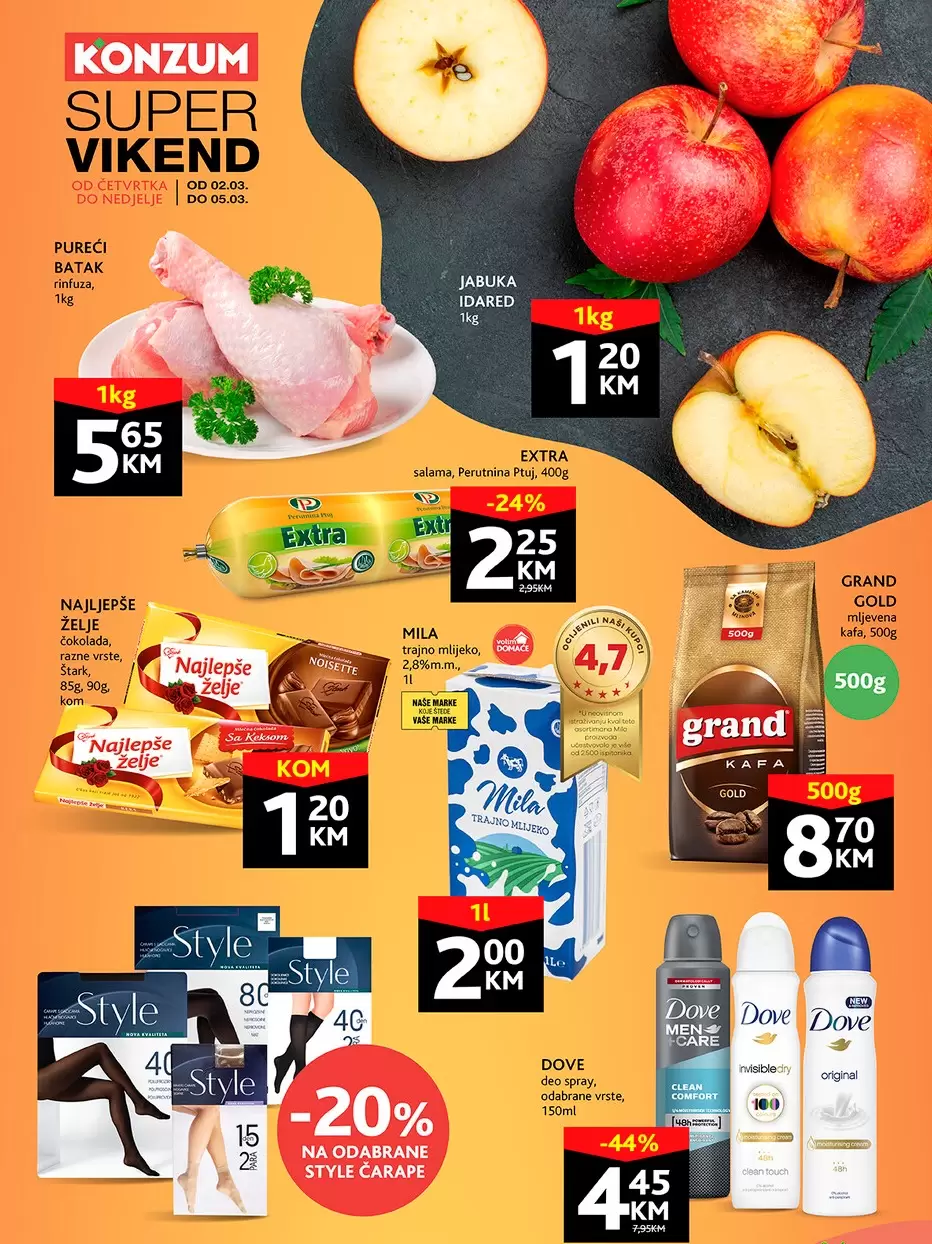 Konzum vikend akcija 2-5.3.2023.