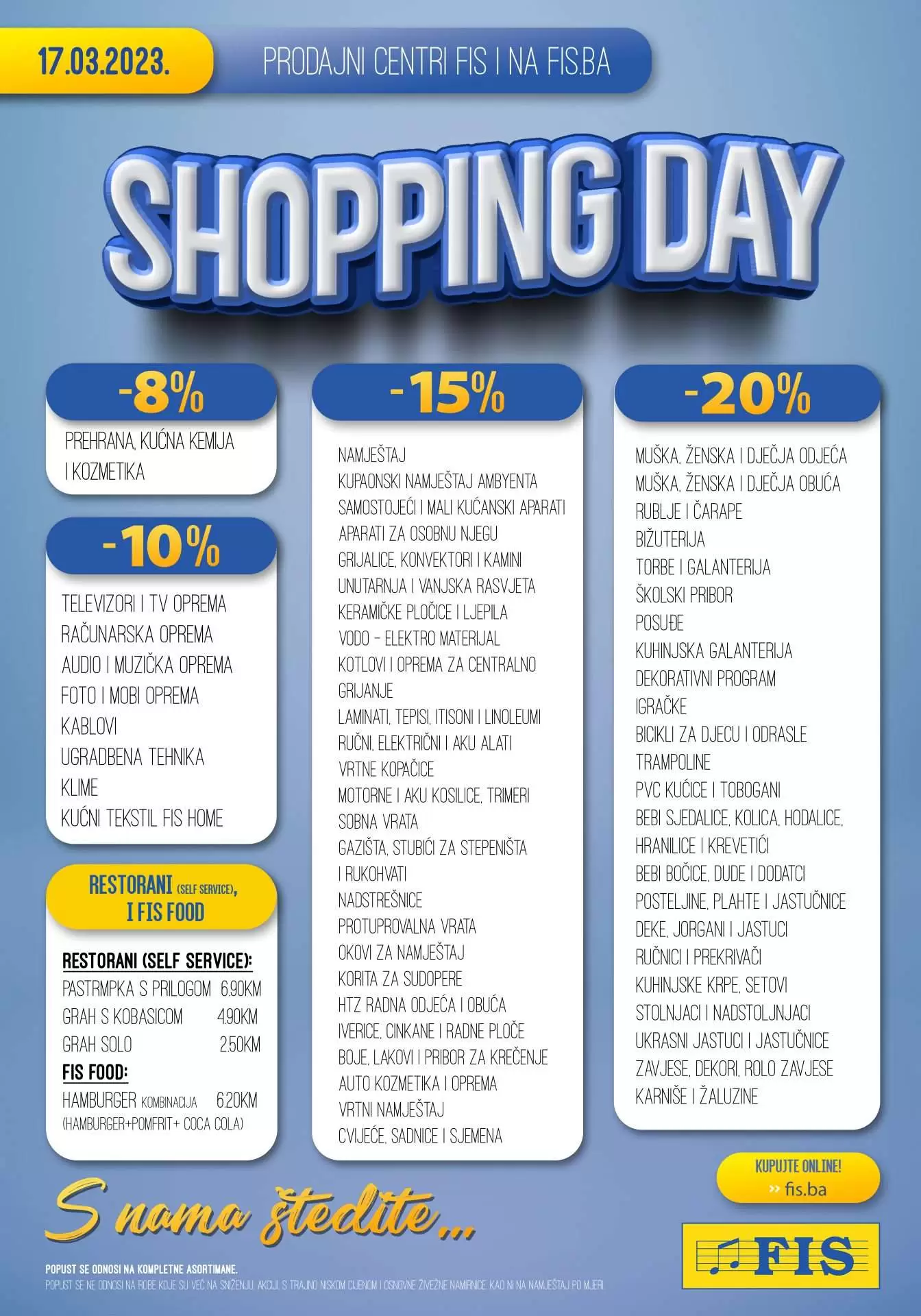 Fis SHOPPING DAY 17.3.2023. 