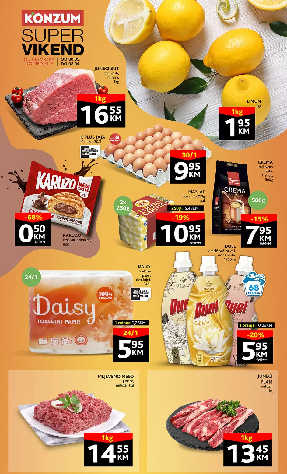 Konzum vikend akcija 30.3-2.4.2023. 
