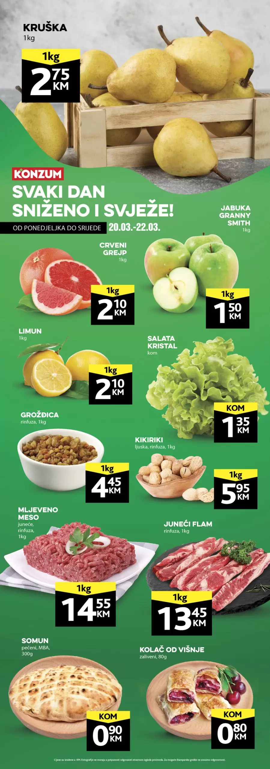 Konzum akcija SVJEŽA PONUDA 20-22.3.2023.