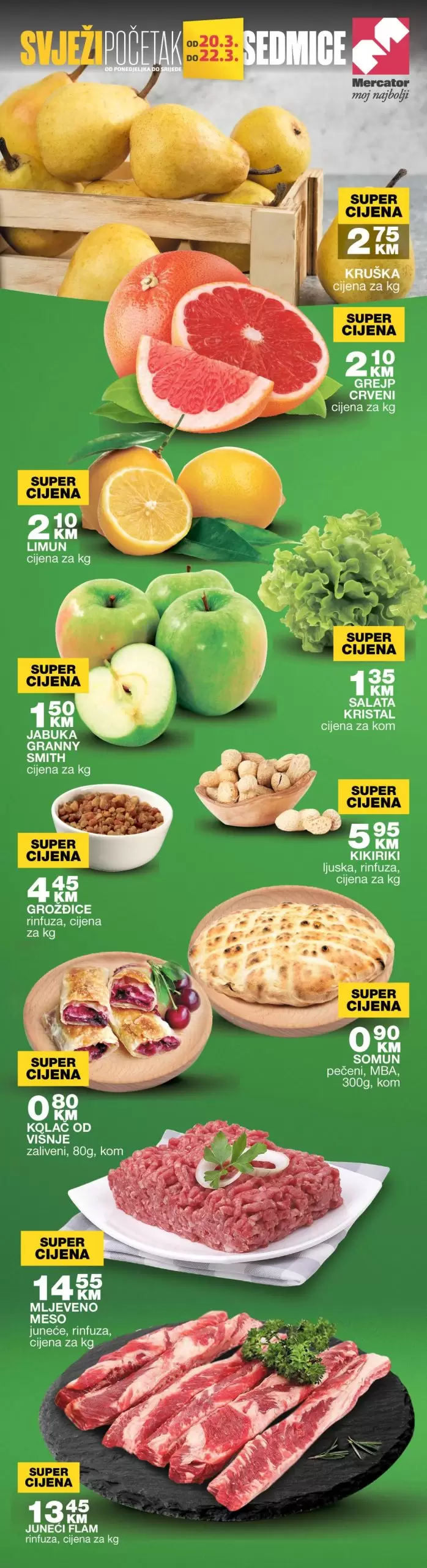 Mercator akcija SVJEŽI POČETAK SEDMICE 20-22.3.2023.