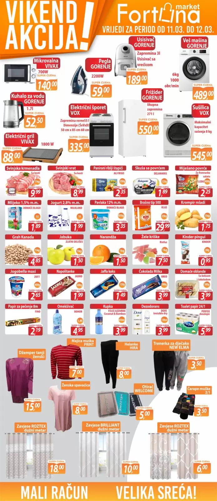 Fortuna vikend akcina 11-13.3.2023.