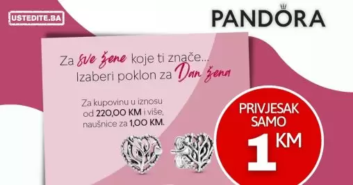 Pandora ⇢Kako do NAUŠNICA za samo 1 KM?