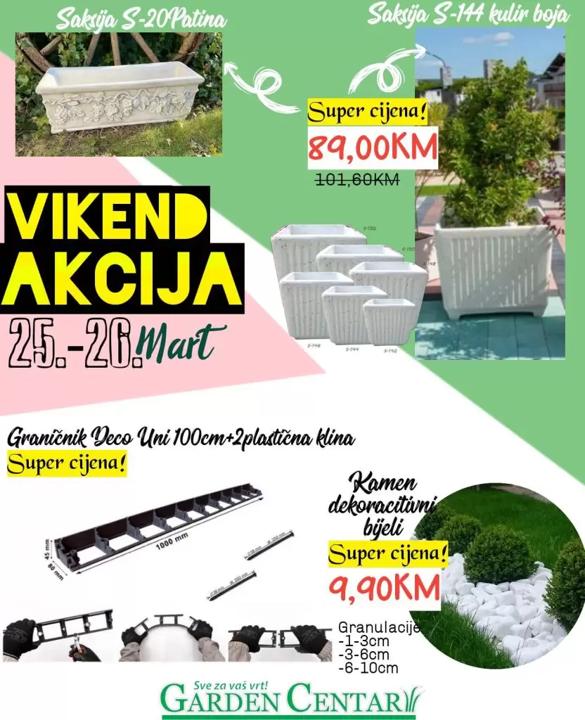 Garden centar vikend akacija 25-26.3.2023.