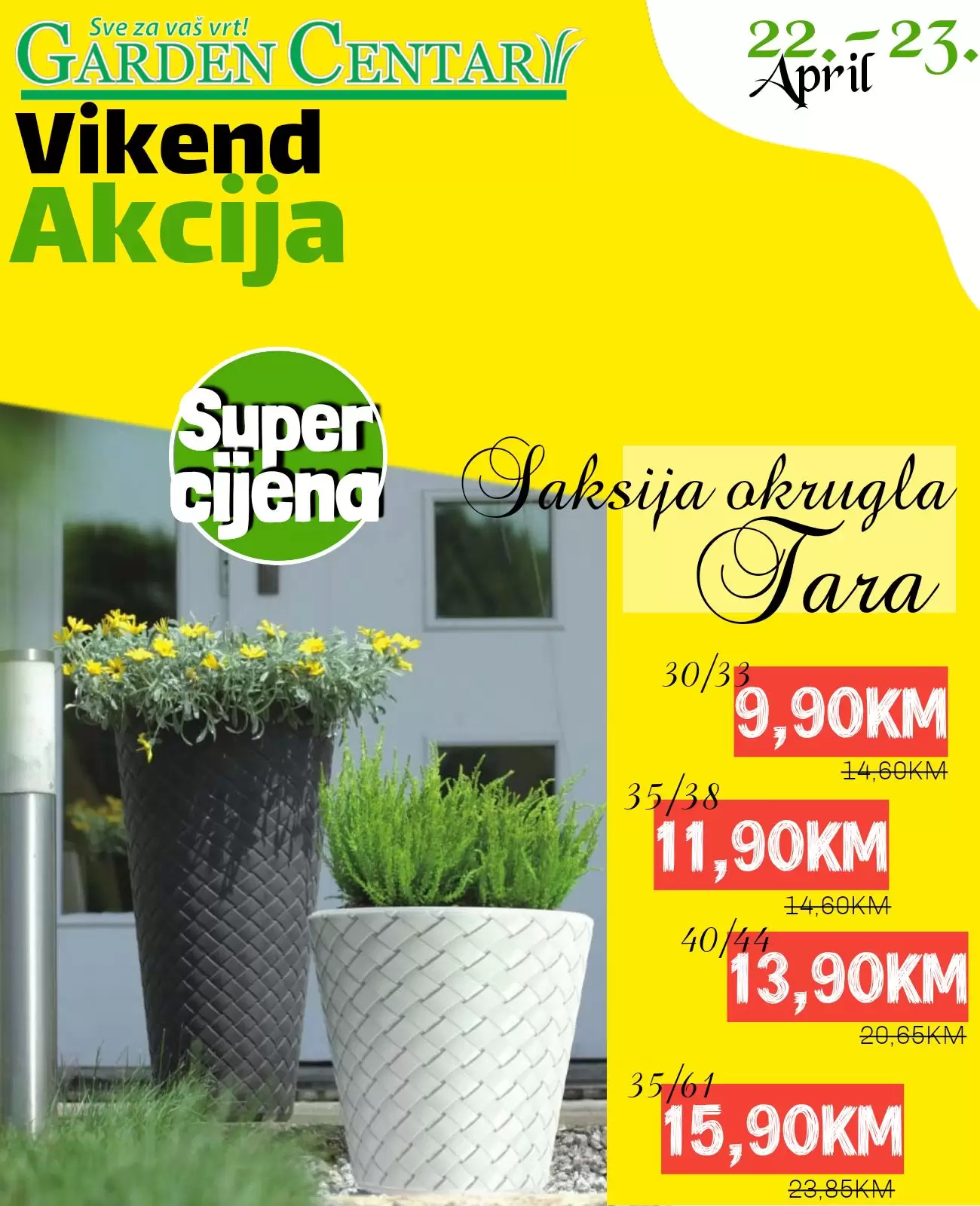Garden Centar vikend akcija 22-23.4.2023. 