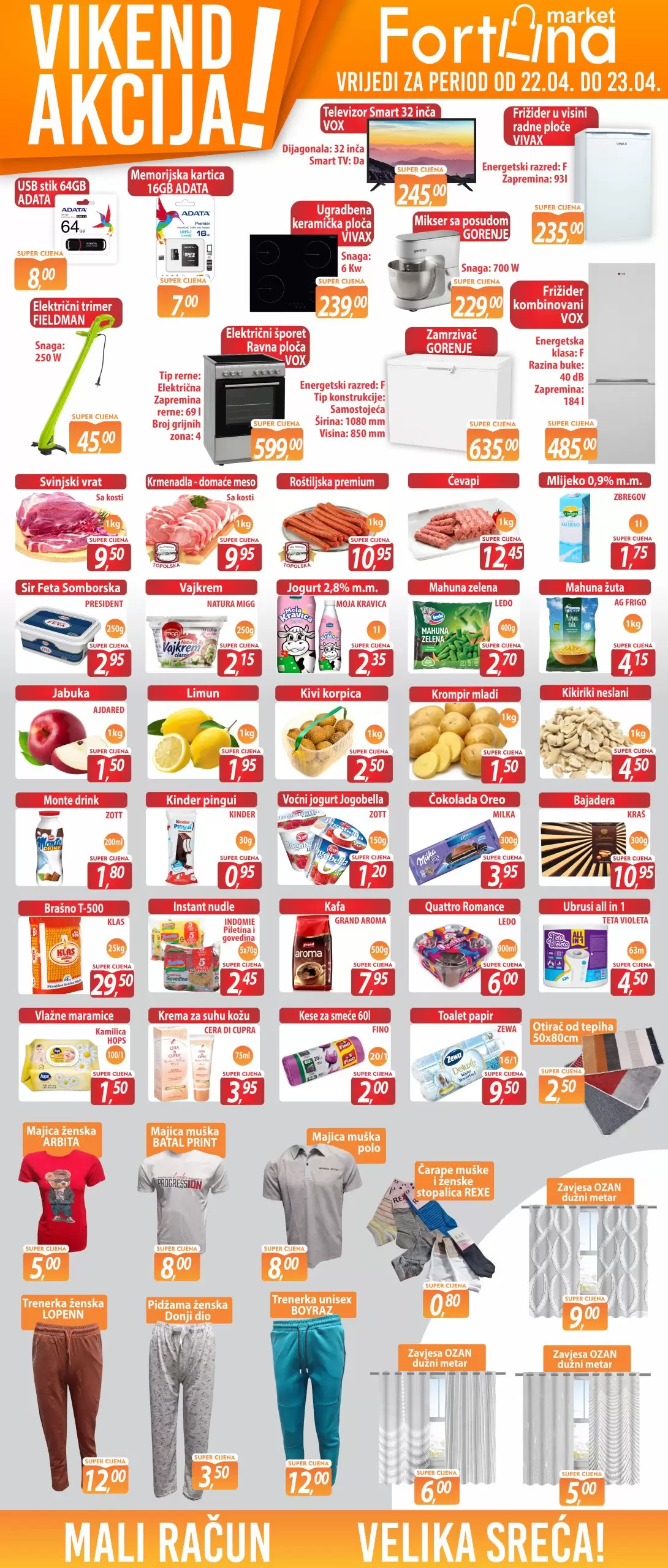 Fortuna vikend akcija 22-23.4.2023.
