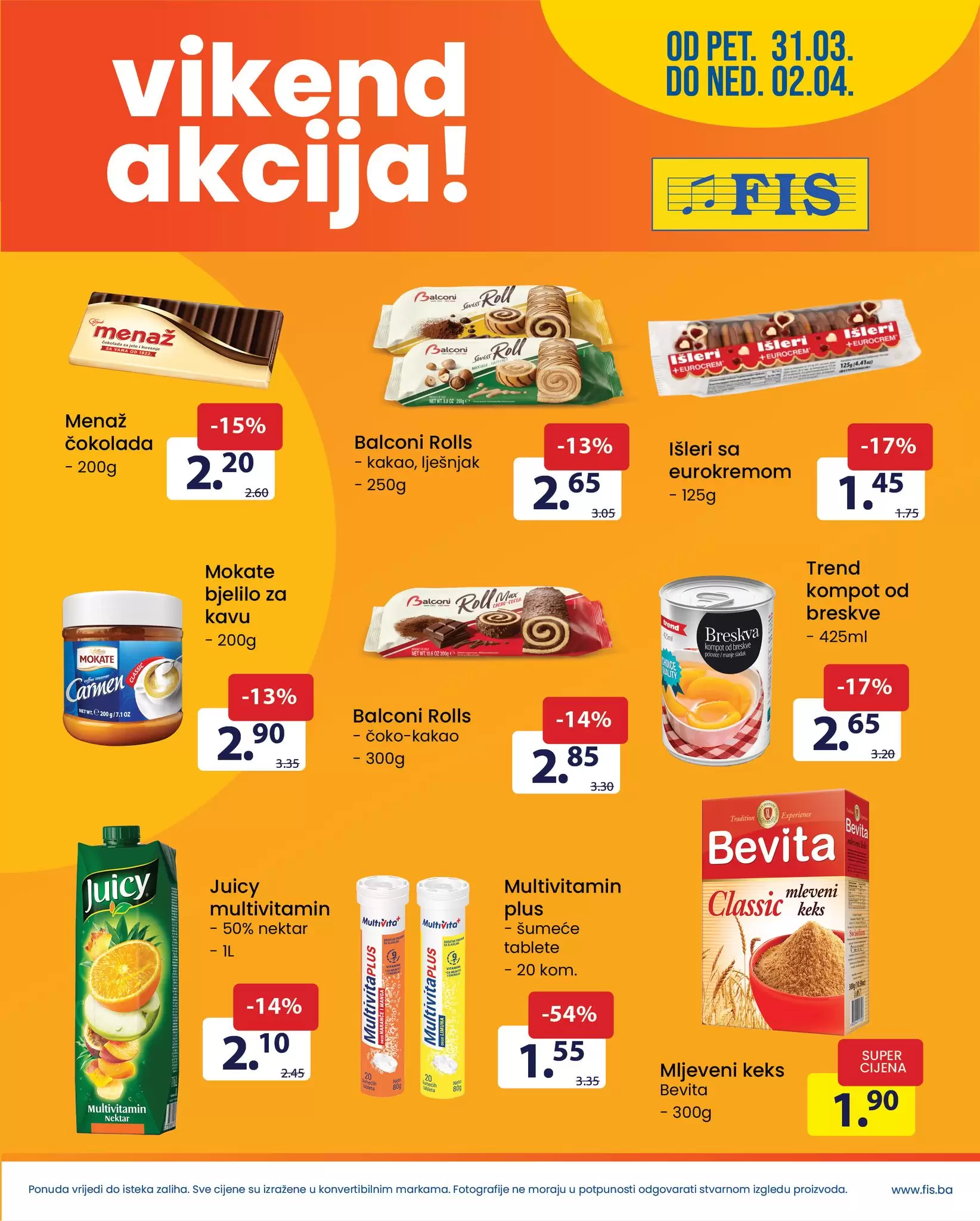 Fis vikend akcija 31.3-2-4.2023.