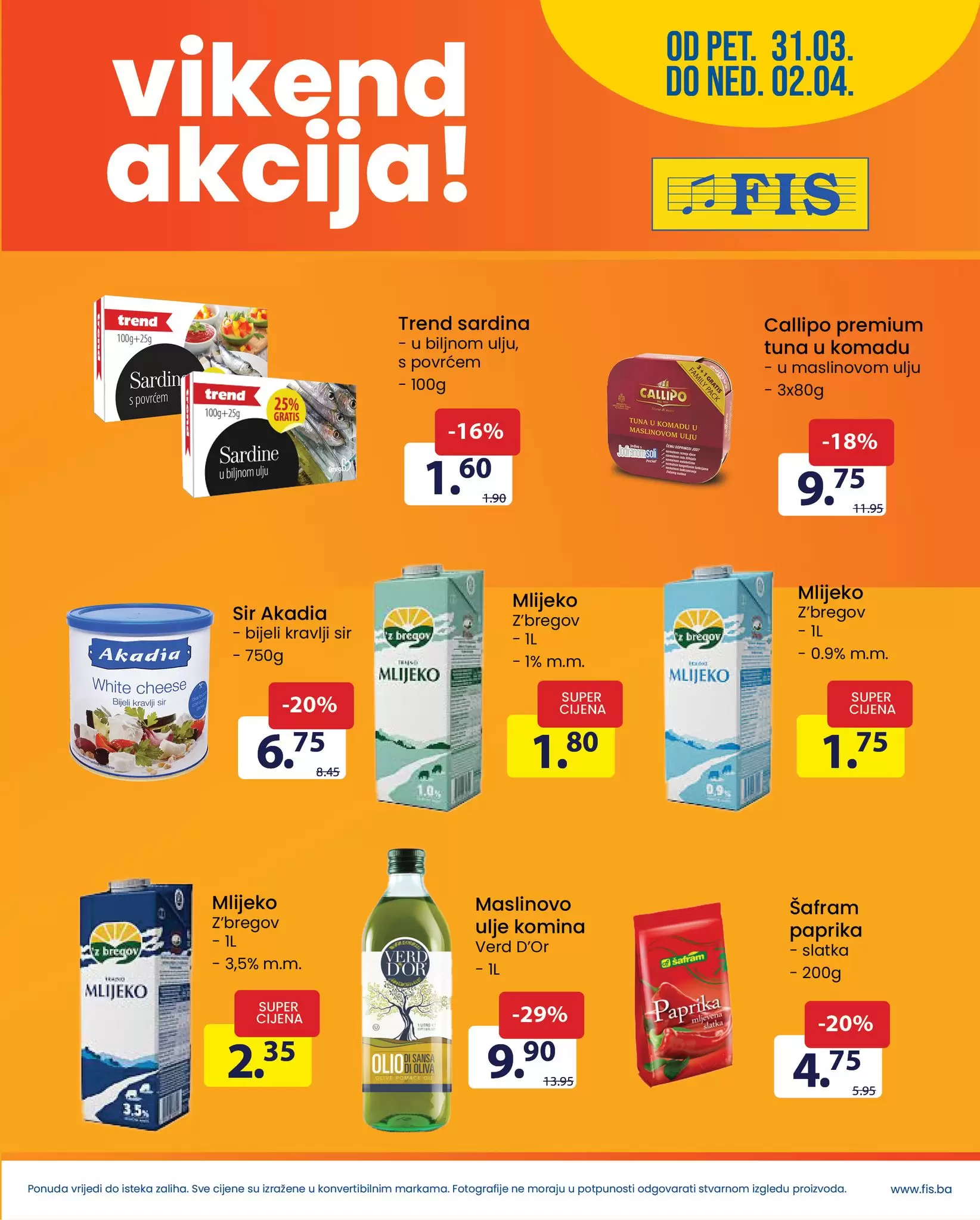 Fis vikend akcija 31.3-2-4.2023.