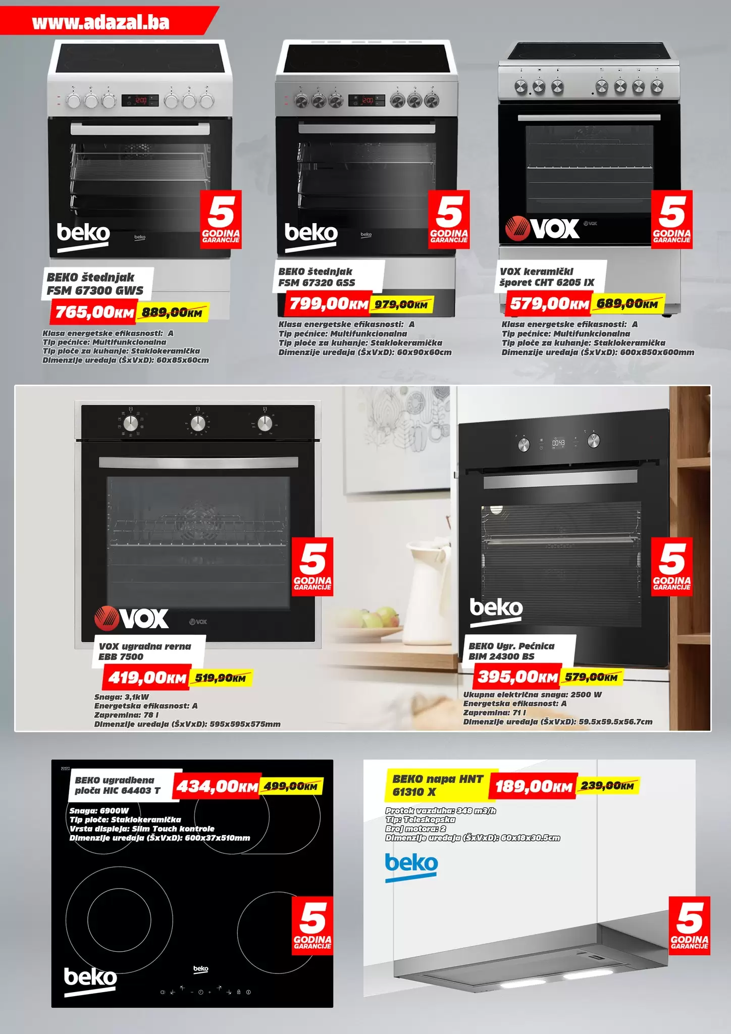 Adazal OUTLET ⇢ POSLJEDNJI KOMADI bijele tehnike