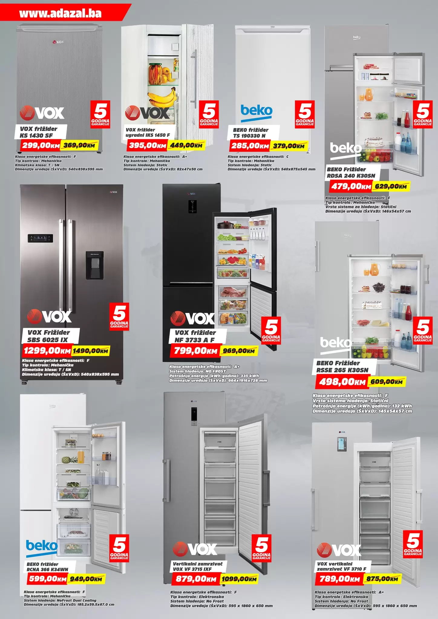 Adazal OUTLET ⇢ POSLJEDNJI KOMADI bijele tehnike