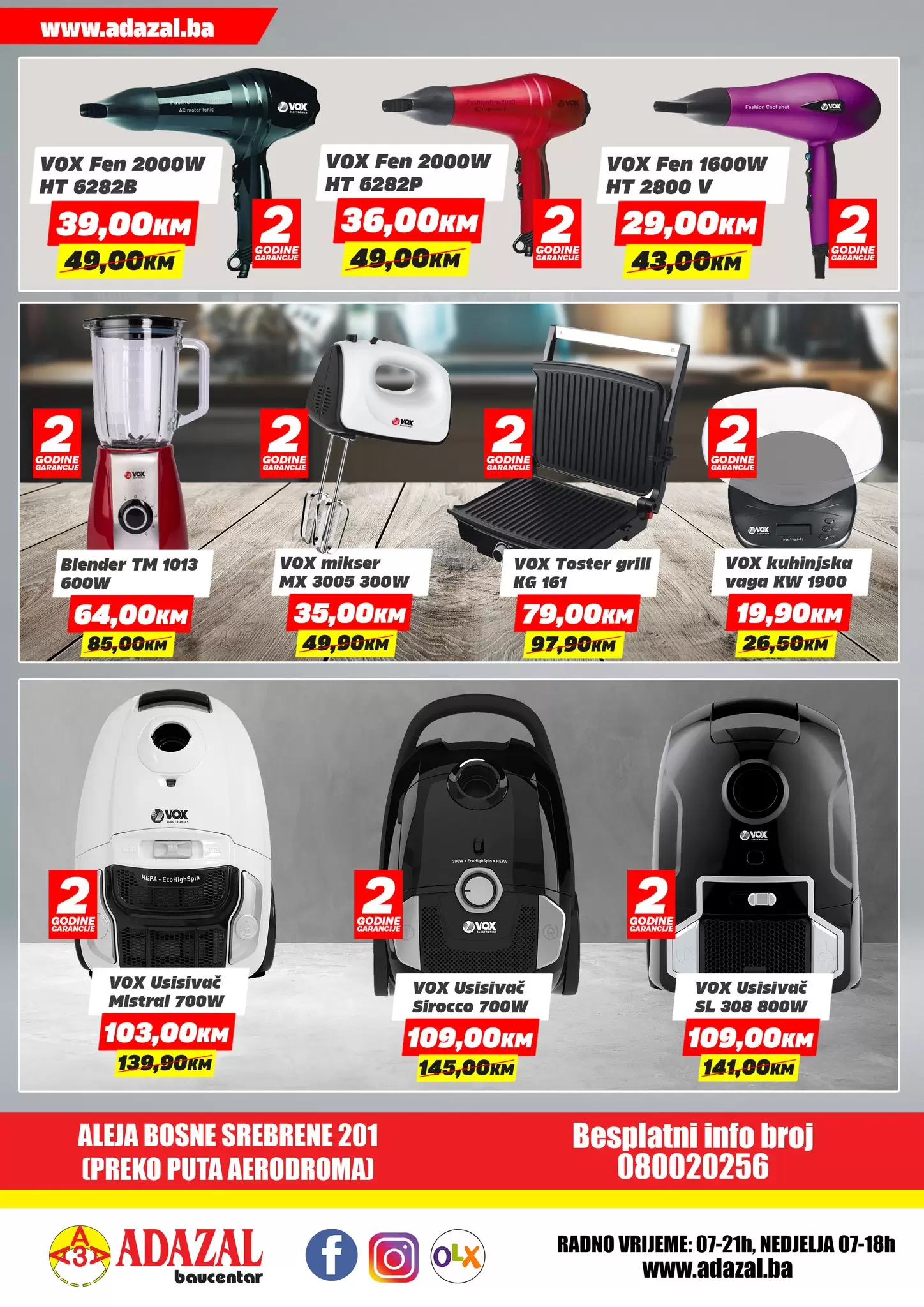 Adazal OUTLET ⇢ POSLJEDNJI KOMADI bijele tehnike